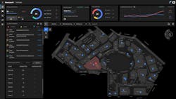 A screenshot of the software displays a real-time location example. A screenshot of the software displays a real-time location example.