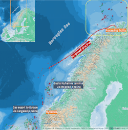 Map Of Proposed Export Route Credit Woodmac Map Of Proposed Export Route Credit Woodmac