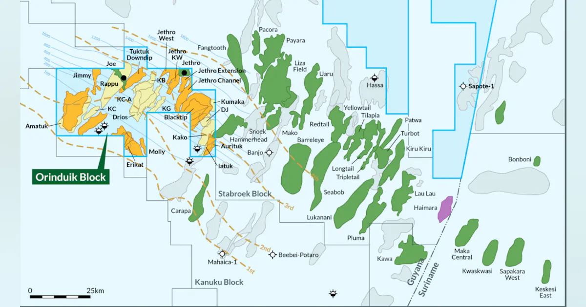 Oil Rig Map Blocky Orinduik JV assessing next-phase offshore Guyana drilling | Offshore ...