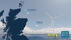 Map of the Broadshore and Bellrock floating offshore wind farms Map of the Broadshore and Bellrock floating offshore wind farms