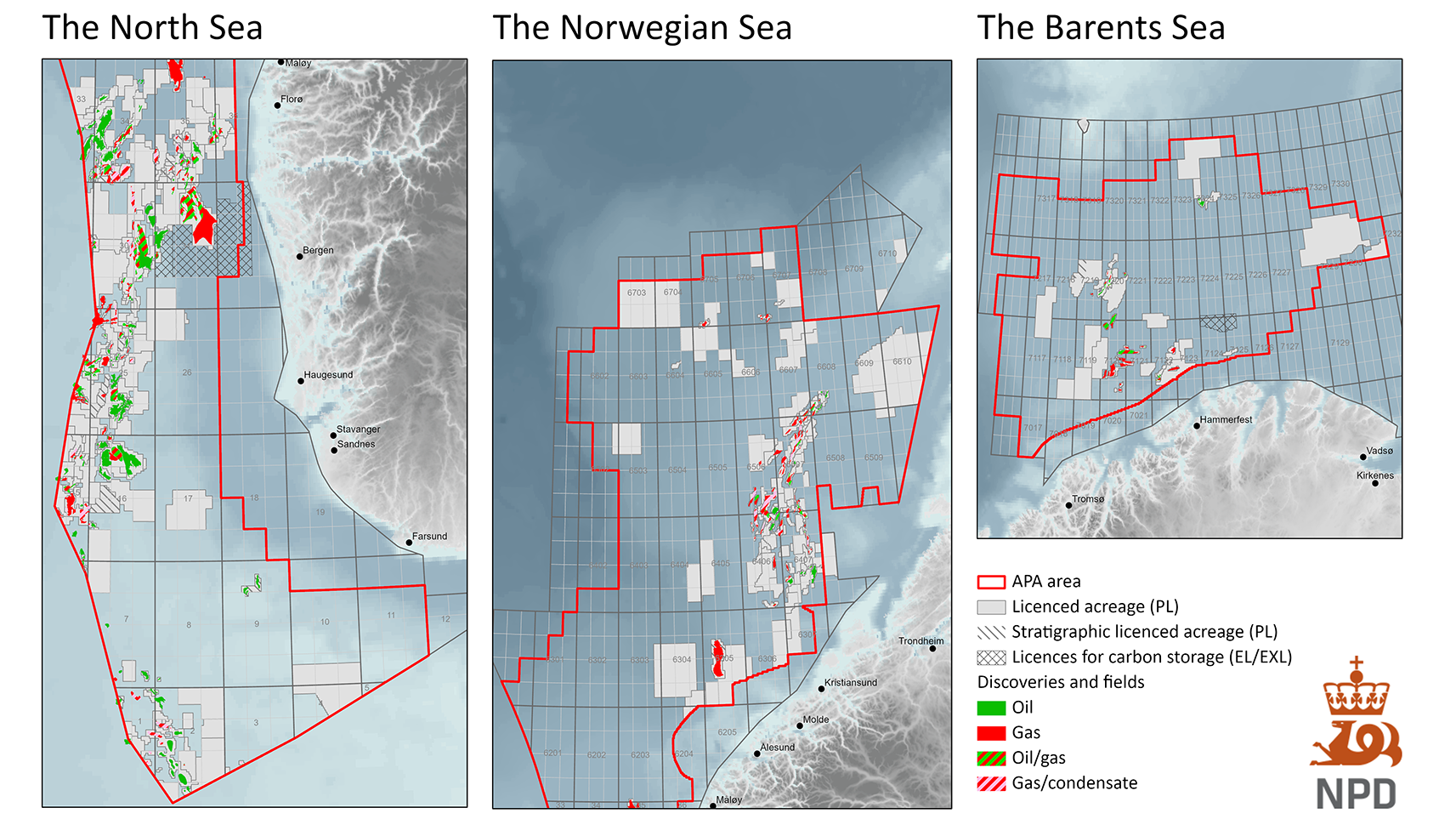 The maps show licensed acreage within the APA boundaries as of May 10th, 2023. These areas can change during the application period, according to NPD.