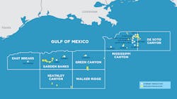 Kosmos has several positions in the Gulf of Mexico. Kosmos has several positions in the Gulf of Mexico.