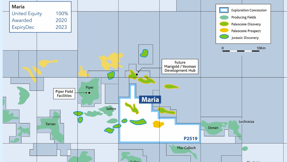 Operator United Oil & Gas is in the development and appraisal phase of operations at the Maria discovery.
