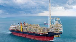 The FPSO Prof. John Evans Atta Mills is operating in approximately 1,500 meters water depth on the TEN (Tweneboa, Enyenra and Ntomme) fields in the Deepwater Tano contract area offshore Ghana. The FPSO Prof. John Evans Atta Mills is operating in approximately 1,500 meters water depth on the TEN (Tweneboa, Enyenra and Ntomme) fields in the Deepwater Tano contract area offshore Ghana.