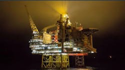 The Gina Krog platform in the North Sea. The Gina Krog platform in the North Sea.