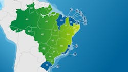 Petrobras' areas of interest for offshore wind projects. Petrobras' areas of interest for offshore wind projects.