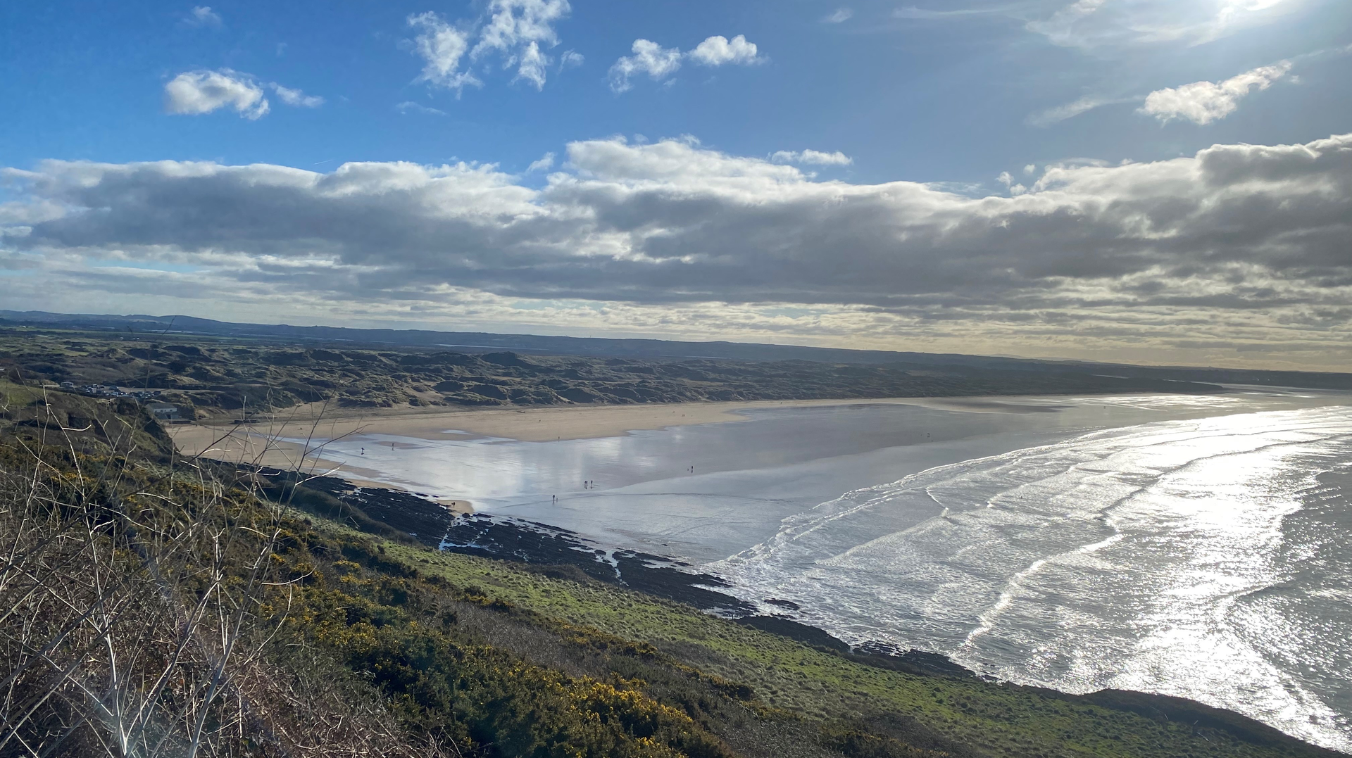 The proposed export cable route, based on consultations and feedback, would make landfall at Saunton Sands (pictured) and connect to the electricity grid at East Yelland substation.