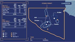 Etinde permit details: The pre-drill targets for the overall drilling campaign are depicted in the graphic (prepared by operator New Age).