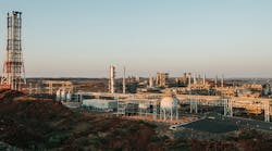 Pluto LNG processes gas from the offshore Pluto and Xena gas fields in Western Australia. Gas is piped through a 180 km trunkline to a single onshore LNG-processing train.