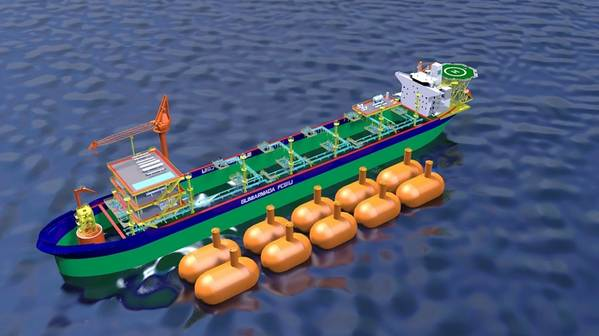 Rendering of the floating carbon storage and injection unit