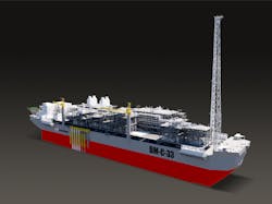 The BM-C-33 FPSO will feature a combined cycle power generation solution, which is expected to bring a more than 20% reduction in carbon emissions. The BM-C-33 FPSO will feature a combined cycle power generation solution, which is expected to bring a more than 20% reduction in carbon emissions.
