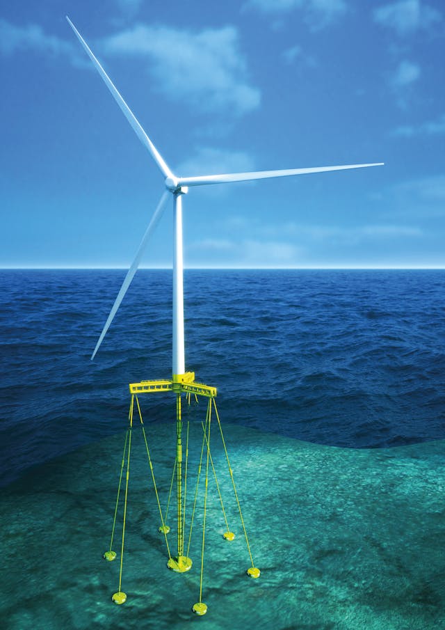 The FTLP Floating Wind Platform design is said to offer the benefits and stability of a fixed platform for the floating wind environment.
