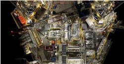 Overhead/aerial image of the jackup Borr Norve. Overhead/aerial image of the jackup Borr Norve.