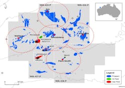 The map highlights five high-graded well targets and the related clusters that would be de-risked in the case of a successful well. The map highlights five high-graded well targets and the related clusters that would be de-risked in the case of a successful well.