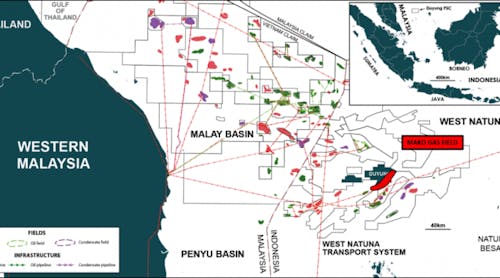 The Mako gas field, Duyung PSC, Indonesia.