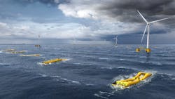 Development of the Blue Horizon 250 system could ultimately open the way to construction of a small offshore wave energy farm delivering 1-2 MW by 2030. Development of the Blue Horizon 250 system could ultimately open the way to construction of a small offshore wave energy farm delivering 1-2 MW by 2030.