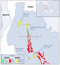 Wassana production ramped up to ~2,400 bbl/d before safety intervention, according to Valeura Energy's 'Q2 2023 Results Overview' presentation. Wassana production ramped up to ~2,400 bbl/d before safety intervention, according to Valeura Energy's 'Q2 2023 Results Overview' presentation.