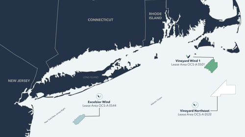 As selected for New York's next round of offshore wind development, Vineyard Offshore's Excelsior Wind project will deliver more than 1,300 MW of clean, reliable electrical capacity to New York, according to Vineyard Offshore's website.