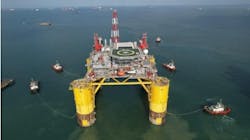 The completed Whale FPU comprises a topside module and a four-column semisubmersible floating hull of over 22,000 tonnes. The completed Whale FPU comprises a topside module and a four-column semisubmersible floating hull of over 22,000 tonnes.