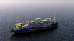 A visual render of FPSO Agogo A visual render of FPSO Agogo