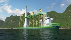 The Green Jade offshore heavy-lift installation vessel was constructed in 2022.