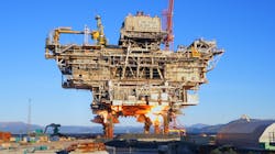 In the largest demolition of its kind, according to Aker Solutions, the company has toppled the decommissioned Gyda field’s topside. In the largest demolition of its kind, according to Aker Solutions, the company has toppled the decommissioned Gyda field’s topside.