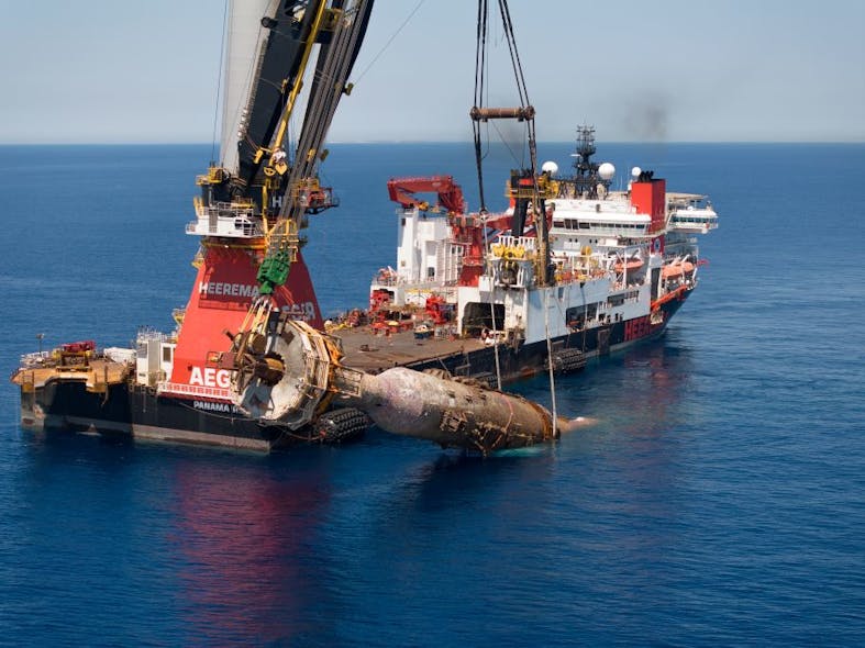 Heerema vessel removes riser turret mooring from Enfield offshore ...