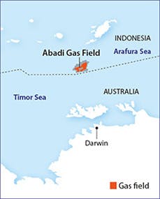 Abadi Gas Field Map Abadi Gas Field Map