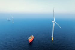 SSE Renewables reported that first power has been achieved at UK&rsquo;s Dogger Bank, as the first of 277 turbines were installed 130 km from UK coast.