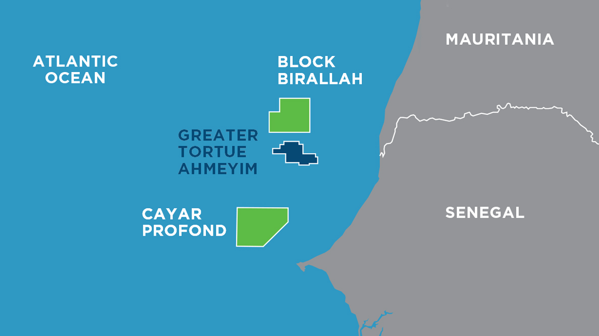 Offshore Mauritania and Senegal, a Kosmos-bp partnership has been developing the Greater Tortue Ahmeyim LNG project. In water depths of up to 2,850 m, a gas field is being developed that Kosmos says has a 30-year production potential.