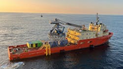 This is the second time this year that the James Fisher Renewables team has worked at the South Fork Wind offshore wind farm. This is the second time this year that the James Fisher Renewables team has worked at the South Fork Wind offshore wind farm.