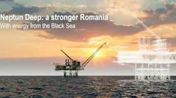 The Neptun Deep block in the Black Sea has an area of ​​7,500 square km and is located at about 160 km away from the shore, in water depths ranging between 100 and 1,000 meters.