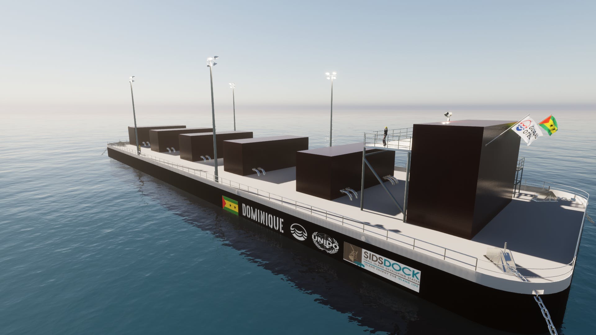 The Dominique barge.