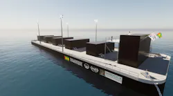The Dominique barge.