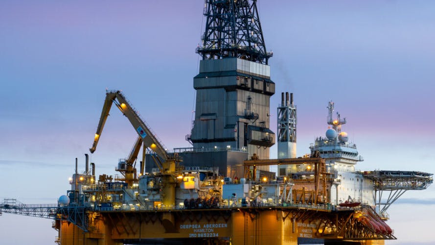 Deepsea Aberdeen, owned by Odfjell Drilling, is a semisub operating offshore Norway.