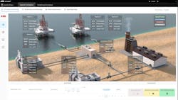Screen shot shows how ABB Ability OPTIMAX energy management software might be applied for monitoring a carbon capture and storage network. Screen shot shows how ABB Ability OPTIMAX energy management software might be applied for monitoring a carbon capture and storage network.