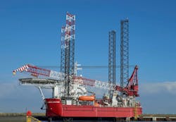Seajacks Leviathan is a self-propelled jackup vessel that operates in compliance with the most stringent regulations and in accordance with standard procedures required to operate in the North Sea hydrocarbon industry, according to Seajacks. Seajacks Leviathan is a self-propelled jackup vessel that operates in compliance with the most stringent regulations and in accordance with standard procedures required to operate in the North Sea hydrocarbon industry, according to Seajacks.