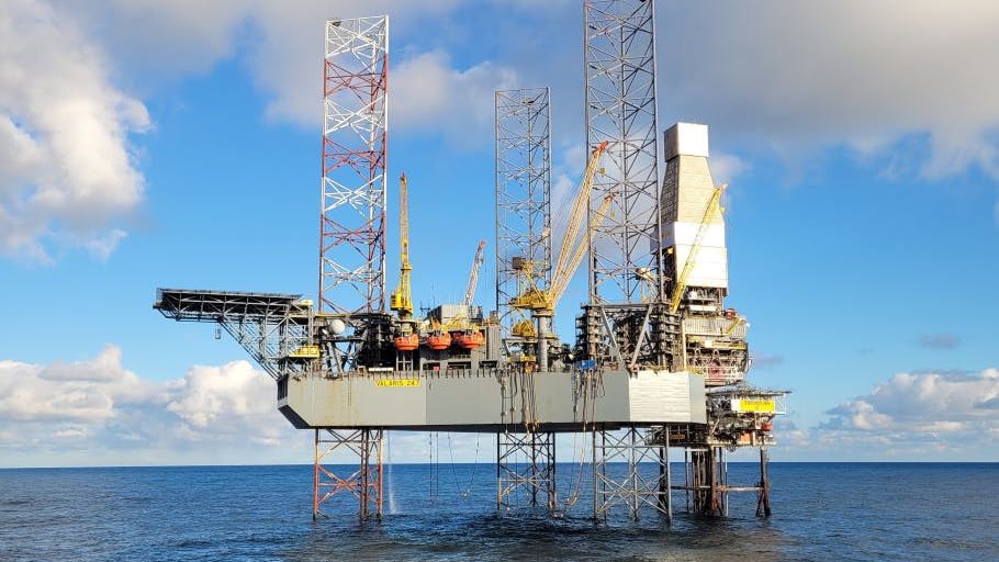 Valaris-247 rig at Ravenspurn South, platform RSC
