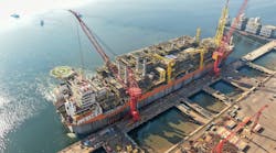SBM Offshore’s FPSO Sepetiba sailed away on June 16, 2023, from the BOMESC shipyard in China, after successful completion of the topsides integration and onshore commissioning phases, and then the FPSO began its transit to the Mero Field offshore Brazil. SBM Offshore’s FPSO Sepetiba sailed away on June 16, 2023, from the BOMESC shipyard in China, after successful completion of the topsides integration and onshore commissioning phases, and then the FPSO began its transit to the Mero Field offshore Brazil.
