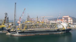 On Jan. 2, Petrobras signed an agreement with FMC Technologies do Brasil, a subsidiary of TechnipFMC, to develop the HISEP technology, patented by Petrobras for the separation of oil and gas at the bottom of the ocean and the reinjection of CO²-rich gas into the reservoir. The Marechal Duque de Caxias FPSO (Mero 3 project) is pictured. On Jan. 2, Petrobras signed an agreement with FMC Technologies do Brasil, a subsidiary of TechnipFMC, to develop the HISEP technology, patented by Petrobras for the separation of oil and gas at the bottom of the ocean and the reinjection of CO²-rich gas into the reservoir. The Marechal Duque de Caxias FPSO (Mero 3 project) is pictured.