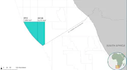 Map of Impact’s Namibia portfolio