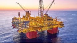 With topsides weighing about 78,000 tonnes gross and a deck size of 130 m by 120 m, the Ichthys Explorer central processing facility (pictured) is the world’s largest semisubmersible production platform and the first in Australian waters, according to INPEX. With topsides weighing about 78,000 tonnes gross and a deck size of 130 m by 120 m, the Ichthys Explorer central processing facility (pictured) is the world’s largest semisubmersible production platform and the first in Australian waters, according to INPEX.