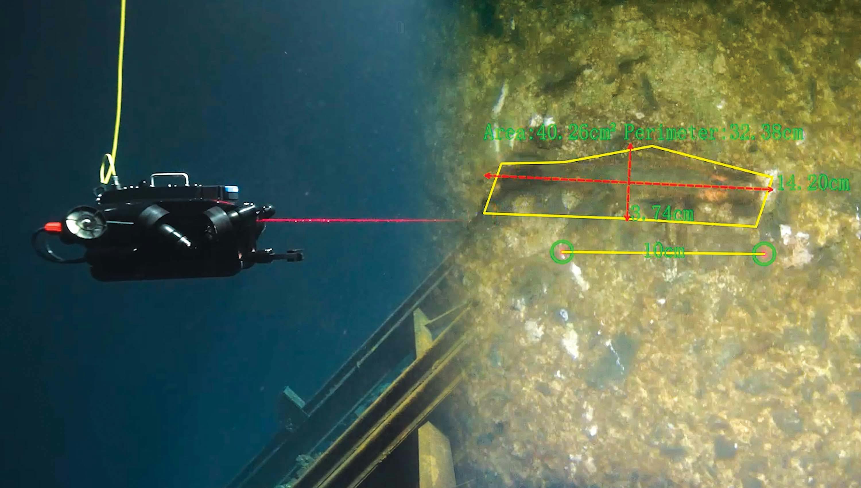 With the QYSEA measurement tool, FIFISH enables precise underwater measurements with augmented reality.