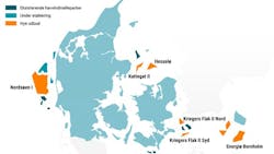 Existing offshore wind farms and wind farms in tender and under construction