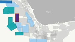 Distribution of clastics is directly linked to the underlying diapiric movement of the Akata Shale. Imaging the complex interplay between these two formations is key in understanding prospectivity, according to PGS. Distribution of clastics is directly linked to the underlying diapiric movement of the Akata Shale. Imaging the complex interplay between these two formations is key in understanding prospectivity, according to PGS.