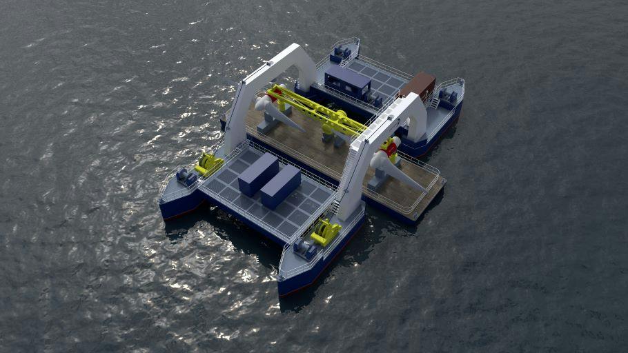 The new HydroWing Quad Hull Barge