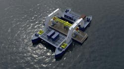 The new HydroWing Quad Hull Barge The new HydroWing Quad Hull Barge
