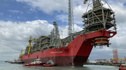 The FPSO Léopold Sédar Senghor on its way to the Sangomar field offshore Senegal.