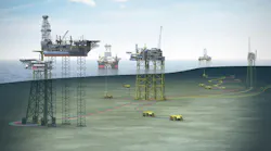 The development will feature three platforms connected to a total of 55 wells. The Munin production platform will operate fully unmanned while the Hugin A process/living quarters installation and the unmanned wellhead facility Hugin B are designed for low manning or fully unmanned operations. All will be controlled from a new operations center in Stavanger.