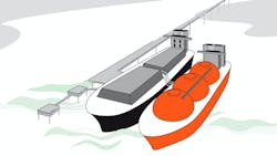 Left: FSRU; Right: LNG carrier Left: FSRU; Right: LNG carrier